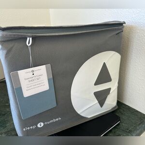 Sleep Number Flextop Cal King Essential Fit Cotton Sheet Set in Blue Steel